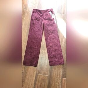 BRUNELLO CUCINELLI CORDUROY BURGANDY PANT BEAUTIFUL SZ 42 Women's Medium